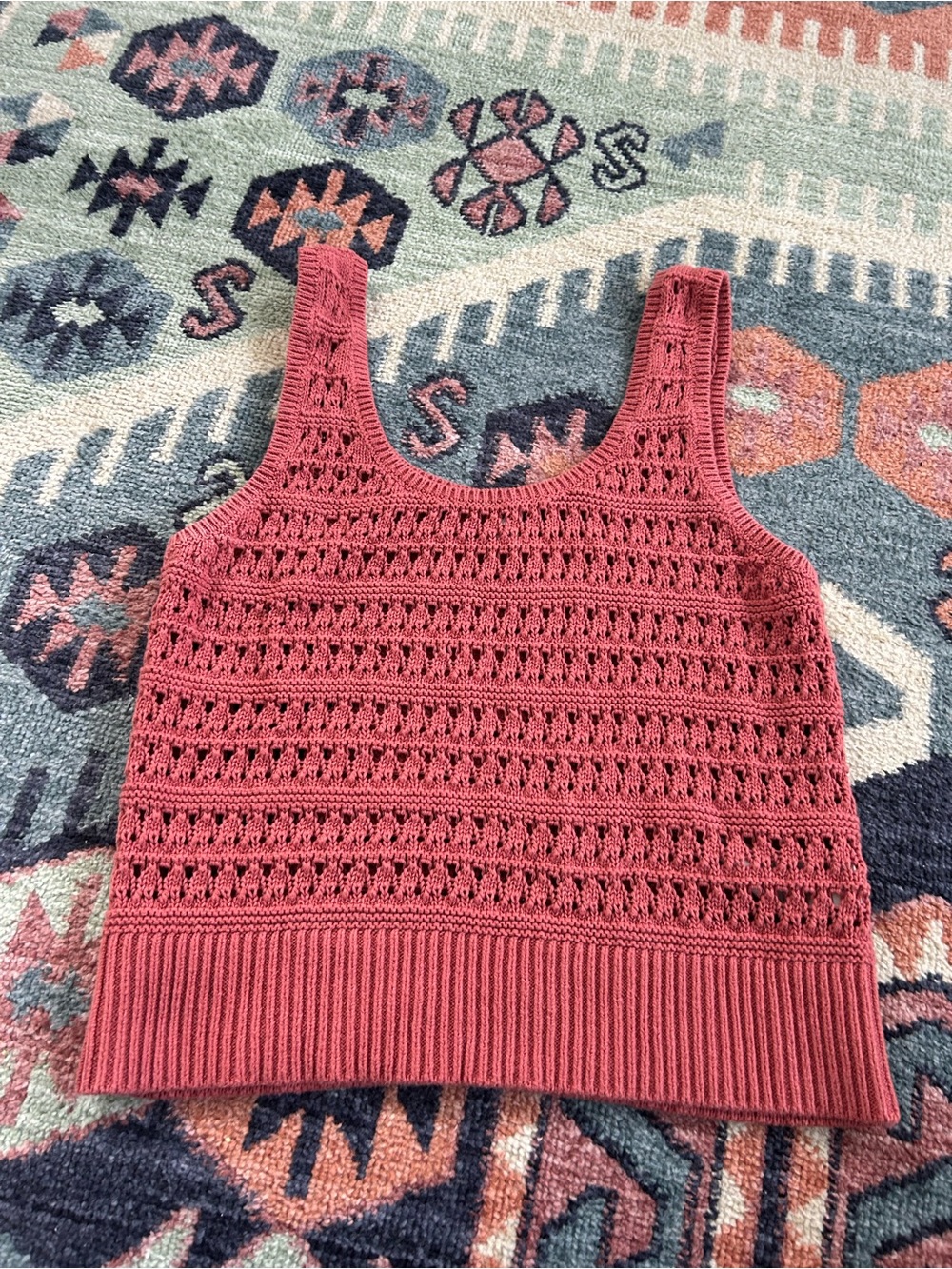 Old Navy Coral Knit Tank Top